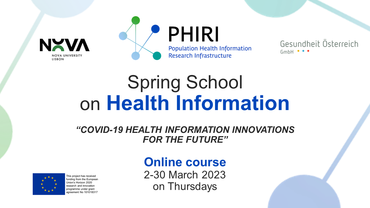 PHIRI Spring school on health information