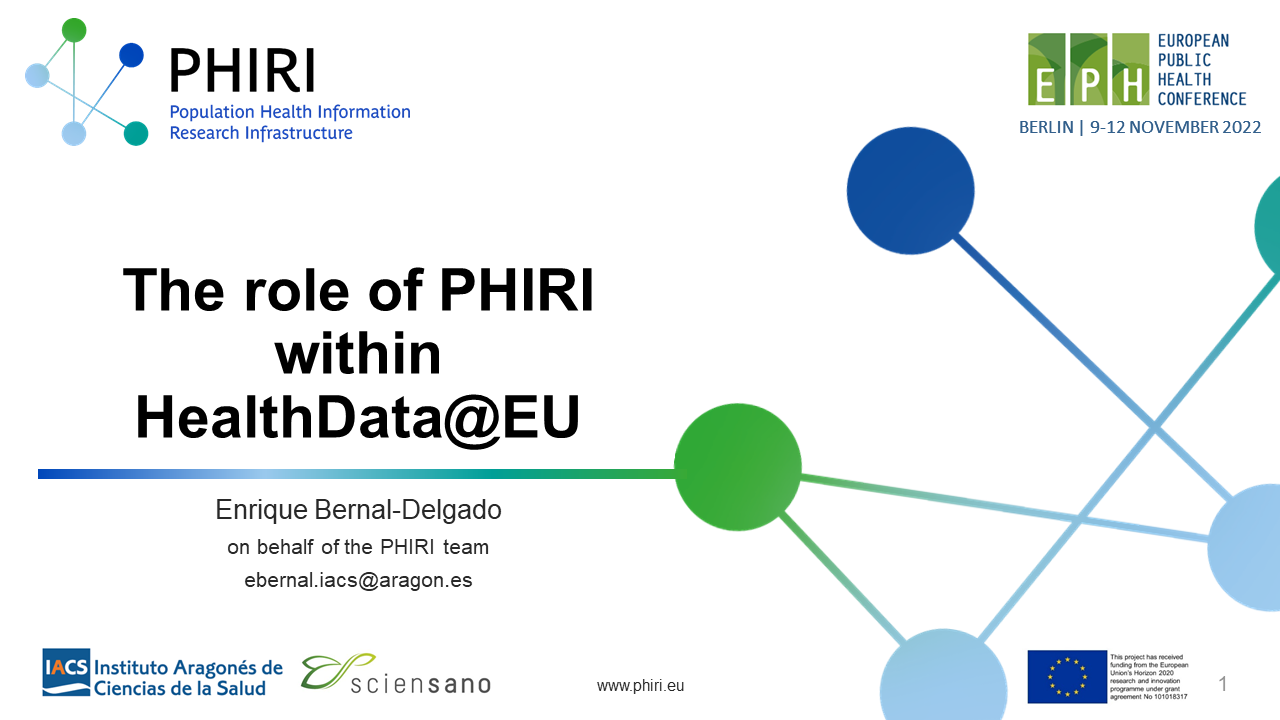 The role of PHIRI in the EHDS